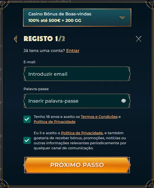 monsterwin signup page